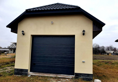 Гаражні ворота 2600x2100 Антрацит Ryterna (Литва) Гаражні ворота ш 2600 в 2100 Антрацит Riterna ( Литва ) 4440261 фото